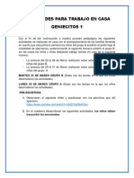 Actividades para Trabajo en Casa