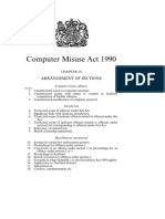 Computer Misuse Act 1990: Arrangement of Sections