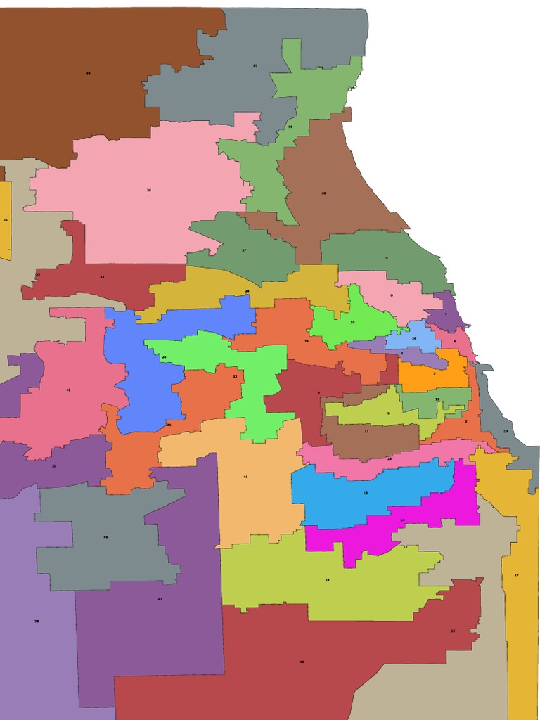 Proposed Illinois Senate Districts Map For Chicago Area  PDF