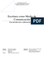 Escritura Como Medio de Comunicacion