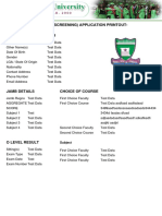 (Postme - Screening) Application Printout-: Jamb Details