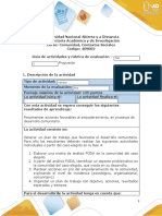 Guía de actividades y Rúbrica de evaluación - Fase 5 - Propuesta