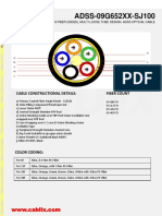 ADSS-09G652XX-SJ100: Cable Constructional Details: Fiber Count