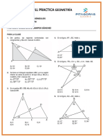 Práctica de geometría sobre congruencia de triángulos