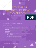 Stop the Virus! Distance Learning Escape Room by Slidesgo