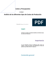 U3 - Análisis de Los Diferentes Tipos de Costos de Producción