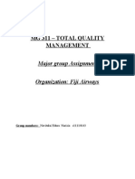 MG 311 - Total Quality Management: Major Group Assignment Organization: Fiji Airways
