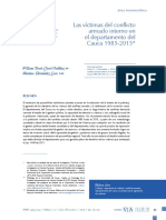 Las Víctimas Del Conflicto Armado Interno en El Departamento Del Cauca 1985-2015