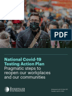 National Covid-19 Testing Action Plan: Pragmatic Steps To Reopen Our Workplaces and Our Communities