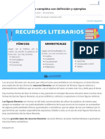 Recursos Literarios - LISTA Completa Con Definición, EJEMPLOS y VÍDEO!!