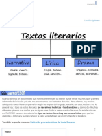 Tipos de Textos LITERARIOS y Características - ¡¡RESUMEN CORTO!!