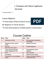 Course Title: DNA Techniques and Clinical Application Course Code: BCHM-33104 Credit Hours: 3