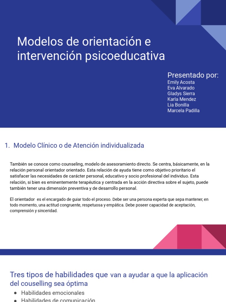 Modelos de Orientacion e Intervencion Psicoeducativa | PDF | Plan de  estudios | Evaluación