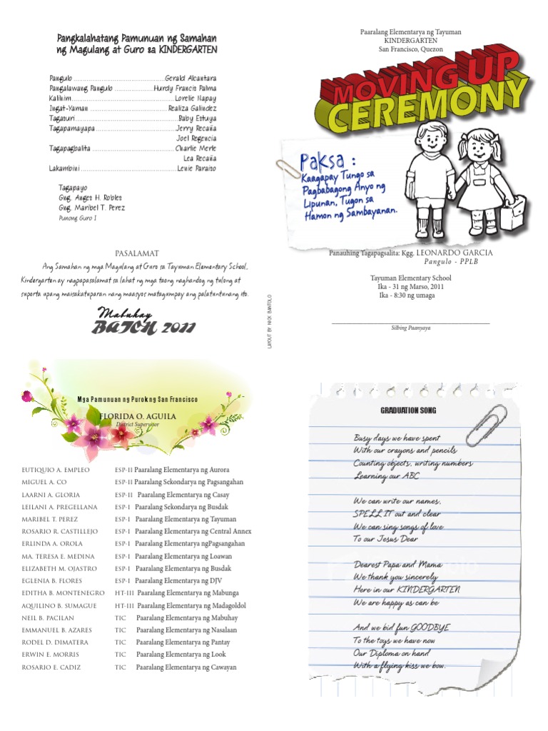 Moving Up Ceremony 2011 Tayuman