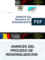 Avances Del Proceso de Regionalizacion