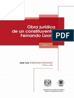 Obra Jurídica de Un Constituyente Fernando Lizardi, Tomo I