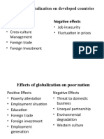 Effects of Globalization On Developed Countries
