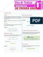 Ecuacion de Primer-Grado para Primer Grado de Secundaria