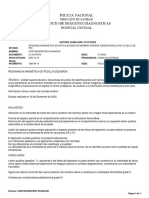 Resonancia Magnetica de Articulaciones de Miembro Inferior (Cadera Rodilla Pie o Cuello de Pie)