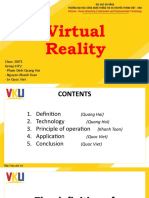 Virtual Reality: Class: 20IT1 Group HTV: - Pham Dinh Quang Hai - Nguyen Khanh Toan - Le Quoc Viet