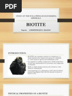 Biotite: Study of The Following Rock Forming Minerals