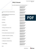 Physical Symptoms PHQ-15 Scored