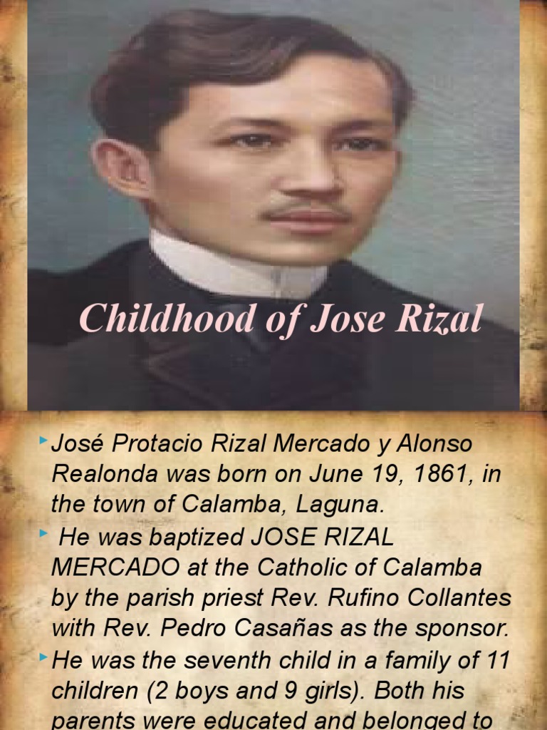 Childhood of Jose Rizal | PDF