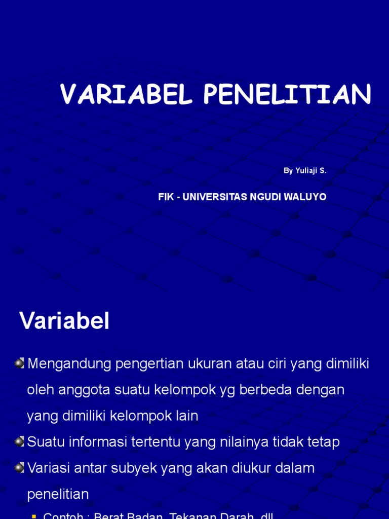Pemahaman Variabel Penelitian dan Pengukuran | PDF