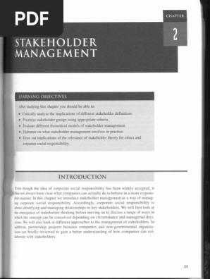 Stakeholder Management