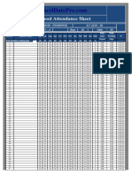 School Attendance Sheet Yearly