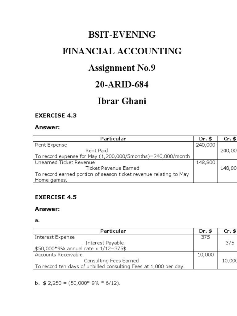Recording Various Accounting Transactions Rent Expense, Unearned