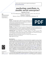 Can Marketing Contribute To Sustainable Social Enterprise?: Madeline Powell Stephen P. Osborne