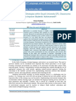 Motivational Teaching Strategies Within Saudi University EFL Classrooms: How To Improve Students' Achievement?