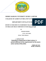 Debre Markos University Burie Campuse College of Agriculture and Natural Resource Department of Plant Science