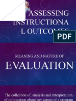 Assessing Instructional Outcomes