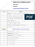 BAAP OF ALL FORMULA LISTS FOR IIT JEE VECTORS