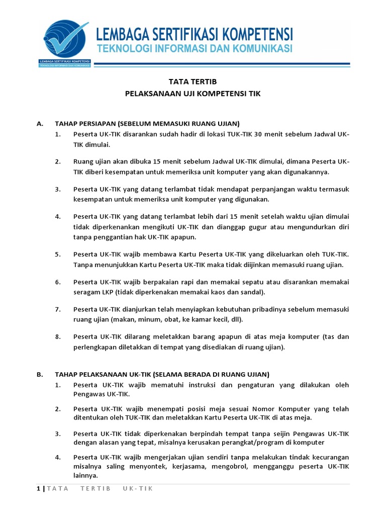 02 Pob Tata Tertib Uk Praktik | PDF