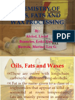 Chemistry of Oils, Fats and Wax Processing: By: Alolod, Liezel Banuelos, Erika Grace Barrola, Marinel Lea G