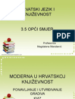 Kviz - Moderna U Hrvatskoj Književnosti