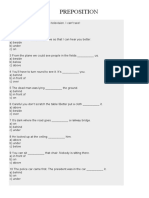 Prepositions Quiz with 40 Multiple Choice Questions