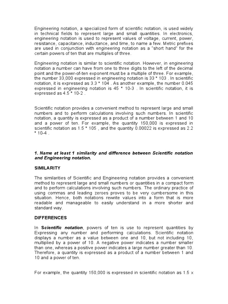 Engineering Notation Discussion Theory | PDF | Numbers | Lexicology
