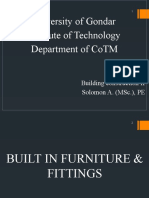 University of Gondar Institute of Technology Department of Cotm