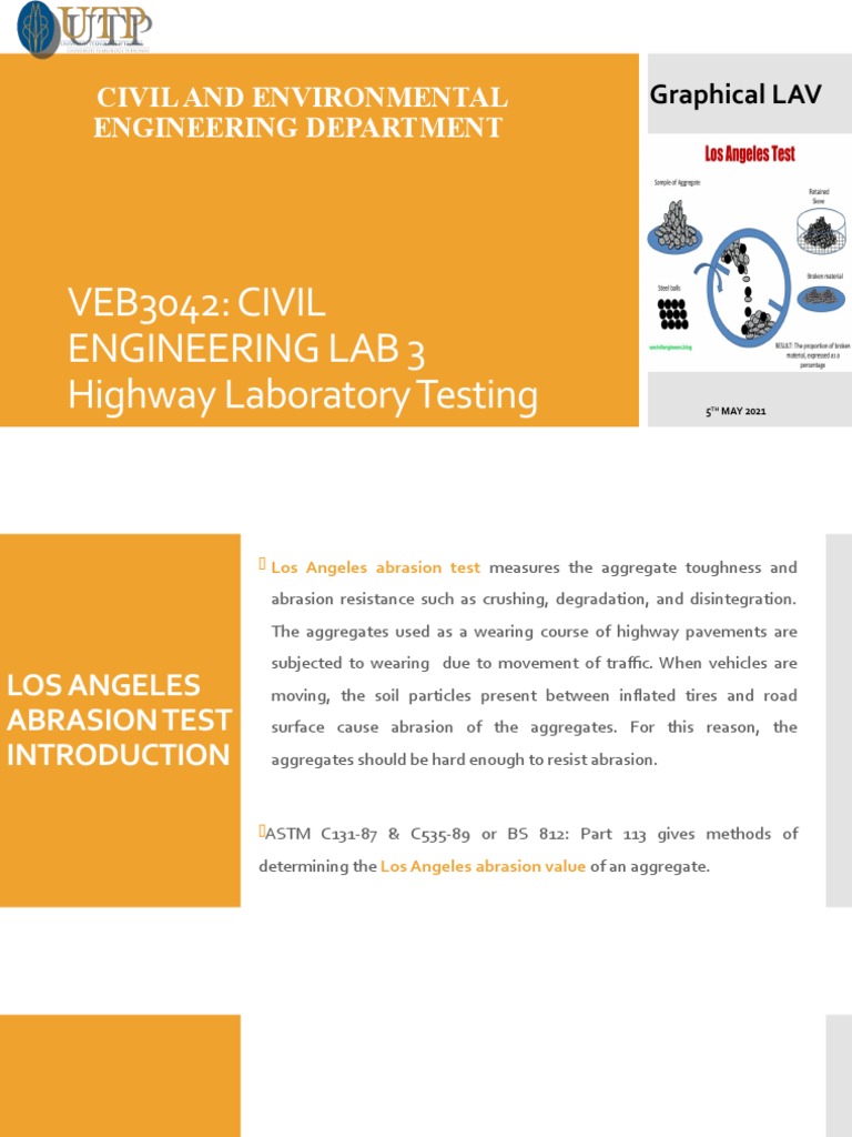 Los Angeles Abrasion Test | PDF | Wear | Construction Aggregate