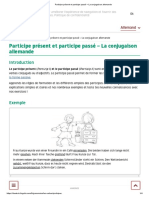 Participe Présent Et Participe Passé - La Conjugaison Allemande