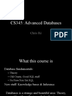 CS345: Advanced Databases: Chris Ré