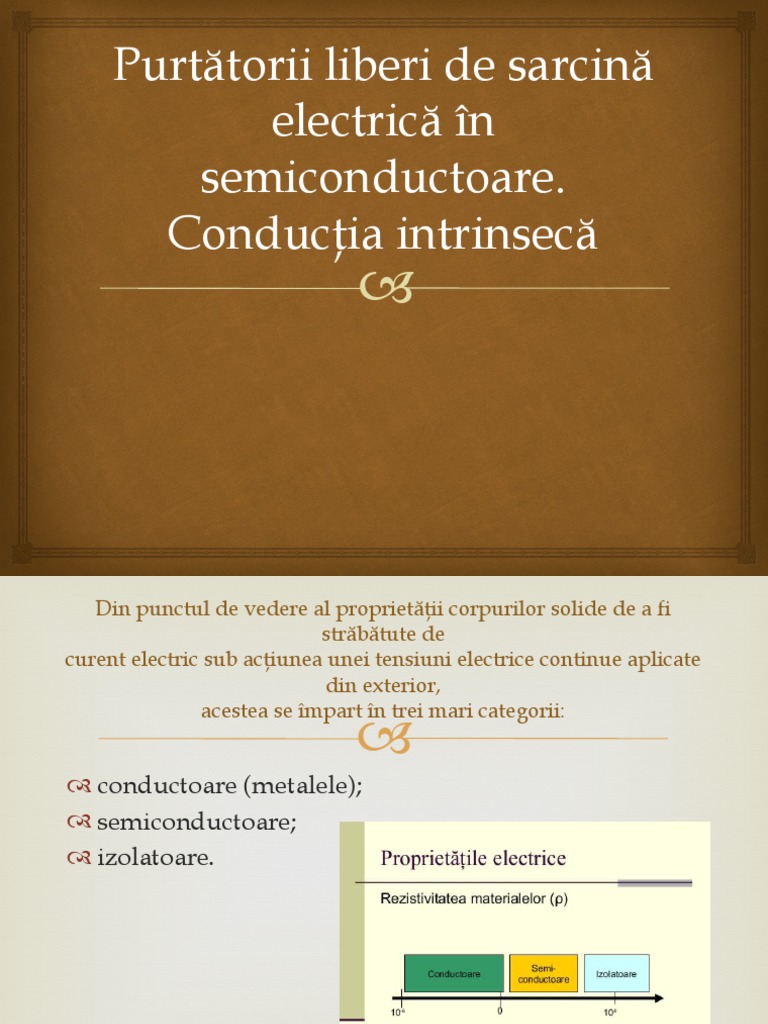 Purtătorii Liberi de Sarcină Electrică În Semiconductoare | PDF