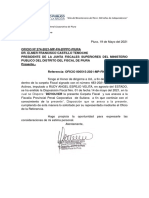 Oficio 274-2021 A PRESIDENCIA - INFORME DE CASO FISCAL Noelia NARVAEZ