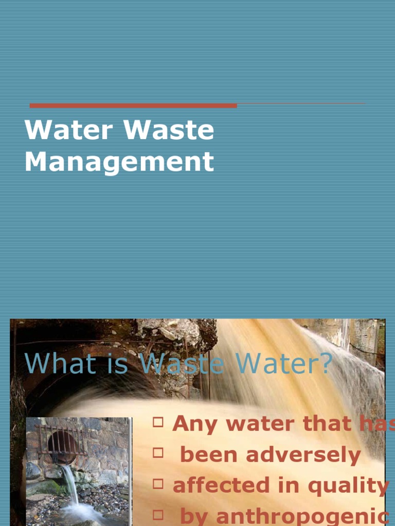 Water Waste Management | PDF | Sewage Treatment | Wastewater