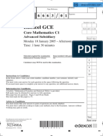 January 2005 QP - C1 Edexcel