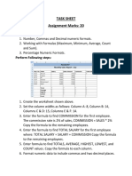 Formulas Task Sheet - Calculate Employee Salary & Commission